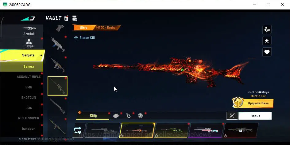 Blood Strike Accounts Mid-Tier ASIA|ETERNAL UZI-StarChaser+Collab 7DS AK47,BLEACH QBZ95-Hakkano+MELE DUALBLADES|18 ULTRA|LMT 16