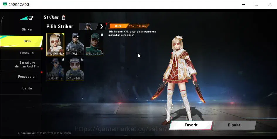 Blood Strike Accounts Mid-Tier ASIA|ETERNAL UZI-StarChaser+Collab 7DS AK47,BLEACH QBZ95-Hakkano+MELE DUALBLADES|18 ULTRA|LMT 8