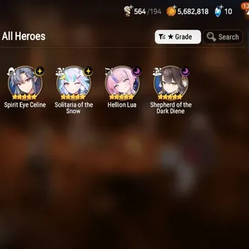 Epic Seven Accounts Starter Global Unverif|Fresh Starter|4 ML [SD.Diene,H.Lua,Etc]+3*5|POH+Bless ON|Check SS|Stove(ES1525Z)