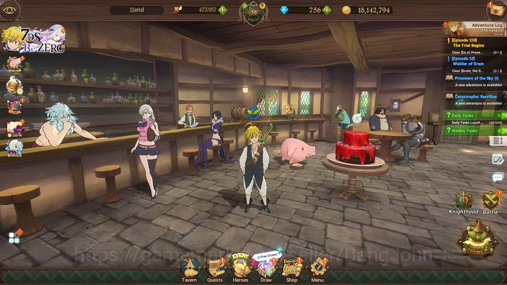 The Seven Deadly Sins: Grand Cross Accounts GLOBAL|1.8M CC|DM 756|LR Helbram|3 UR Mersca 2/6,D image 1