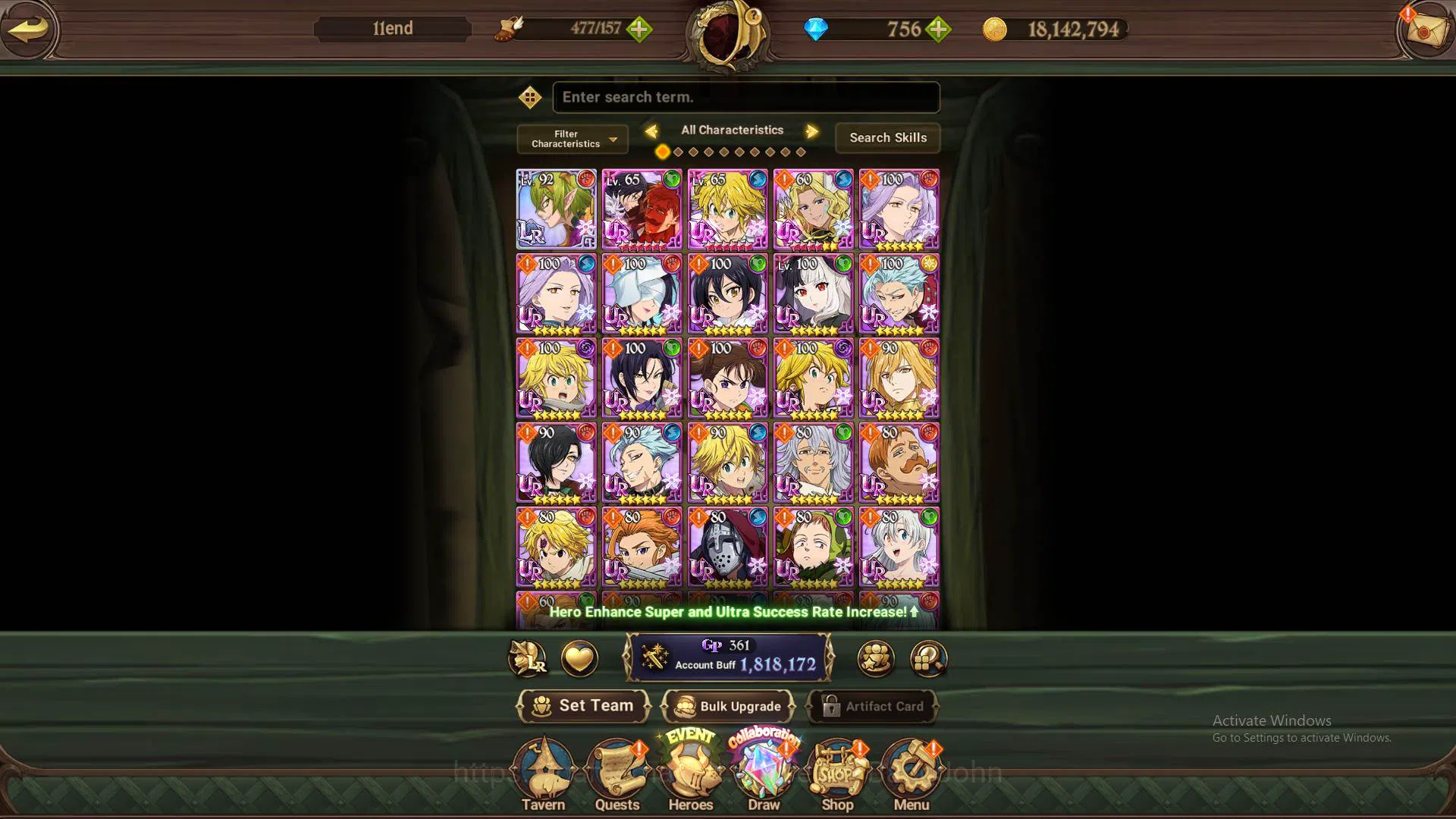 The Seven Deadly Sins: Grand Cross Accounts GLOBAL|1.8M CC|DM 756|LR Helbram|3 UR Mersca 2/6,D image 11