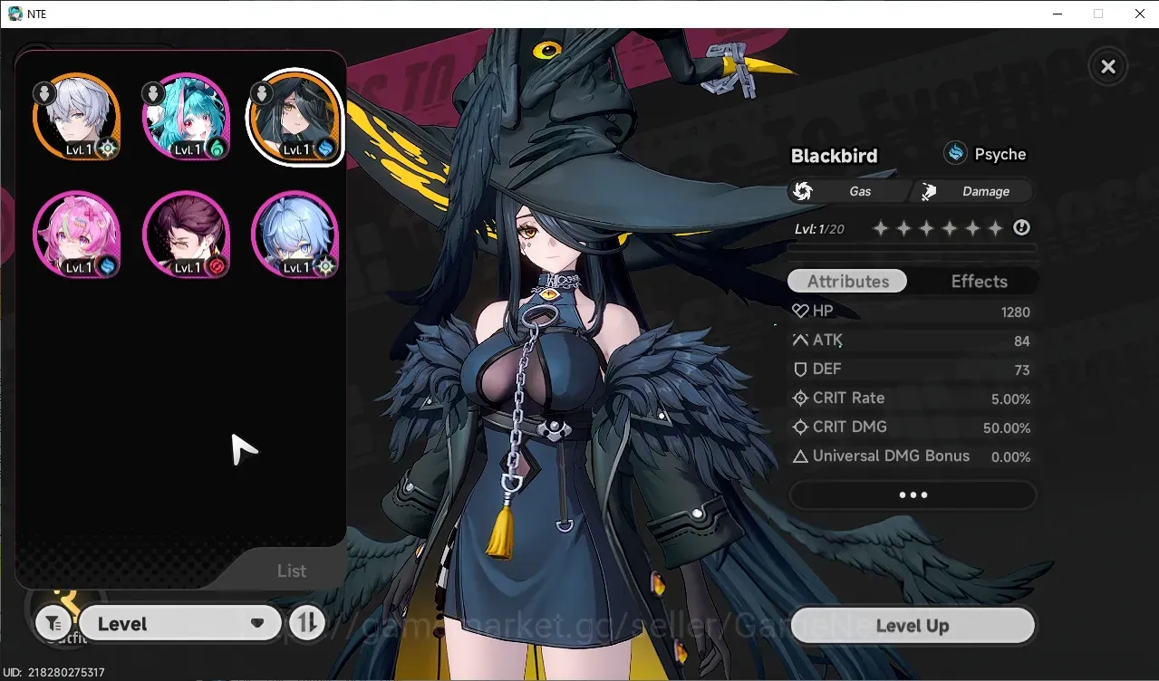 Neverness to Everness Accounts Global EU|HL 3|1 S-Class Limited| Starter with Blackbird |4 1