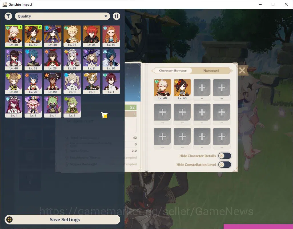 Genshin Impact Accounts Asia|AR 22| 2 Limited| [Chiori,Kazuha] Diluc,Mona  image 2