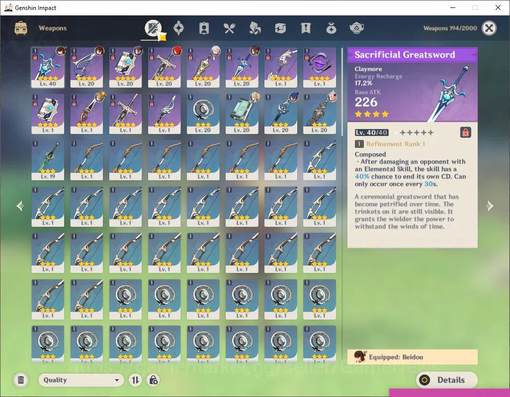 Genshin Impact Accounts Asia|AR 22| 2 Limited| [Chiori,Kazuha] Diluc,Mona  image 5