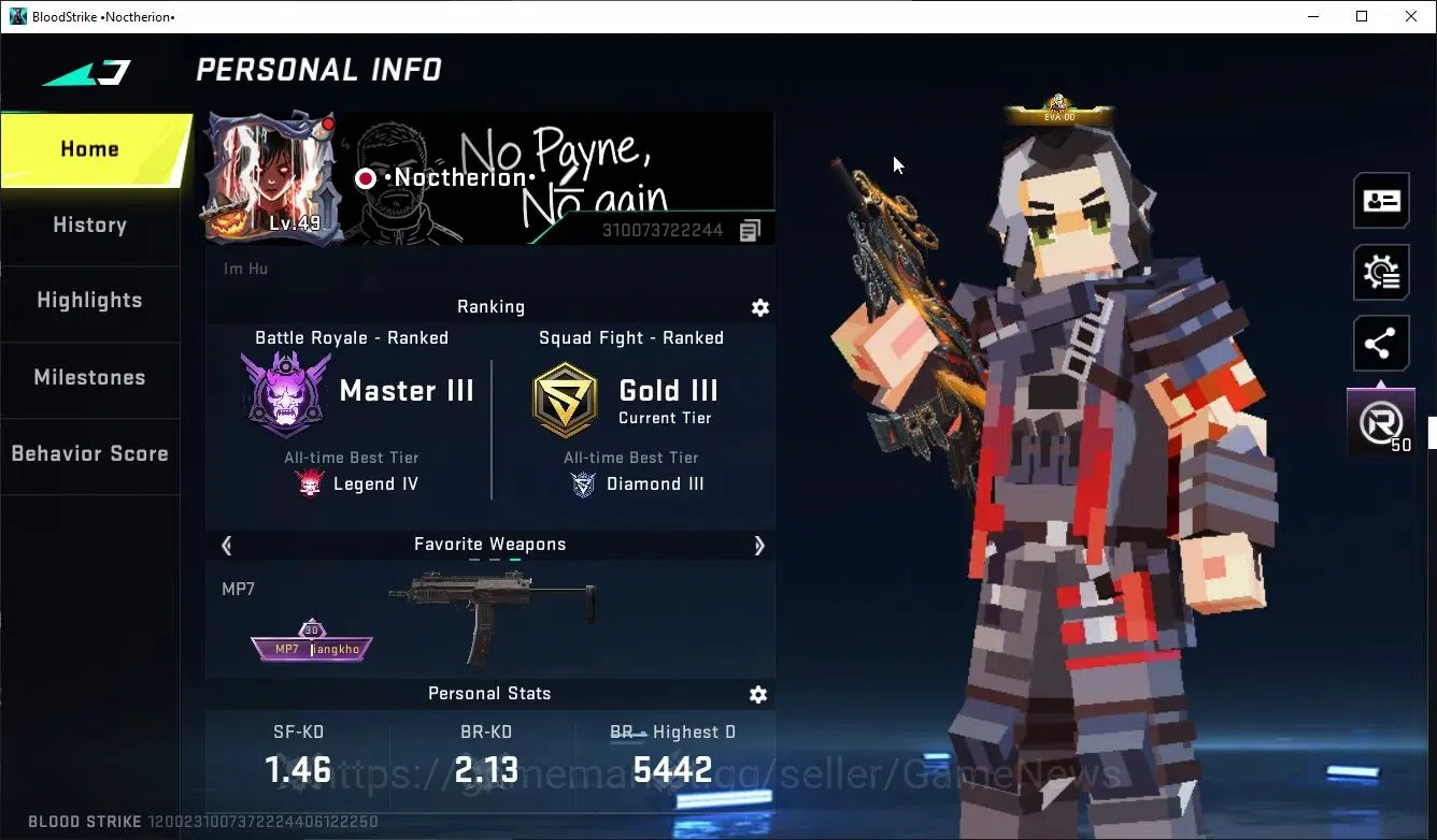 Blood Strike Accounts ASIA|ETERNAL DeAgle+COLLAB TOKRAV MCX,FN2000,Jack- image 2