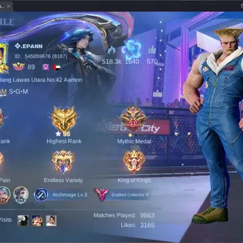 Mobile Legends: Bang Bang Accounts Collector Global |Hero 133|Skin 330|Exalted|Prime Granger|StreetFigther Dyrroth|KOF