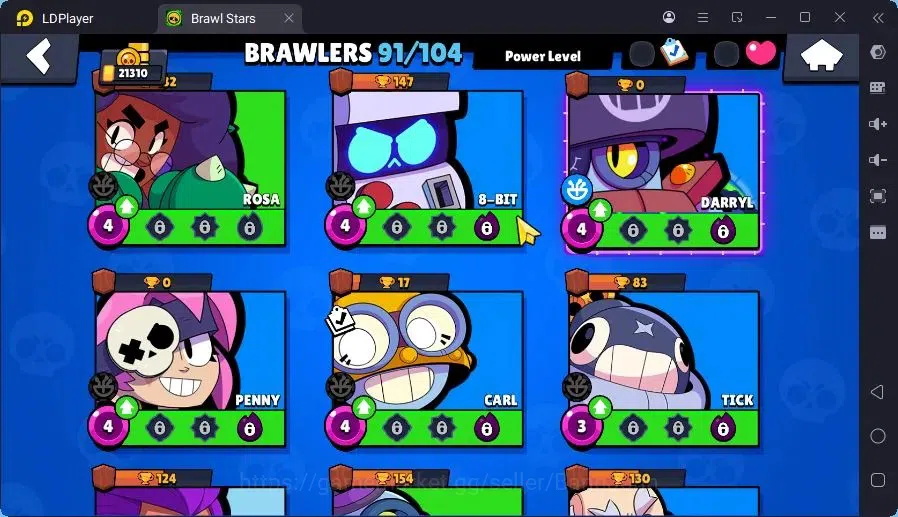 Brawl Stars Accounts Trophy 21310|22 Max Hc|6 Hc(Rico,Sc Poco,Kenji,Nita,Mortis,Bm Poco),12Legend,13Mythic skin|14599 11