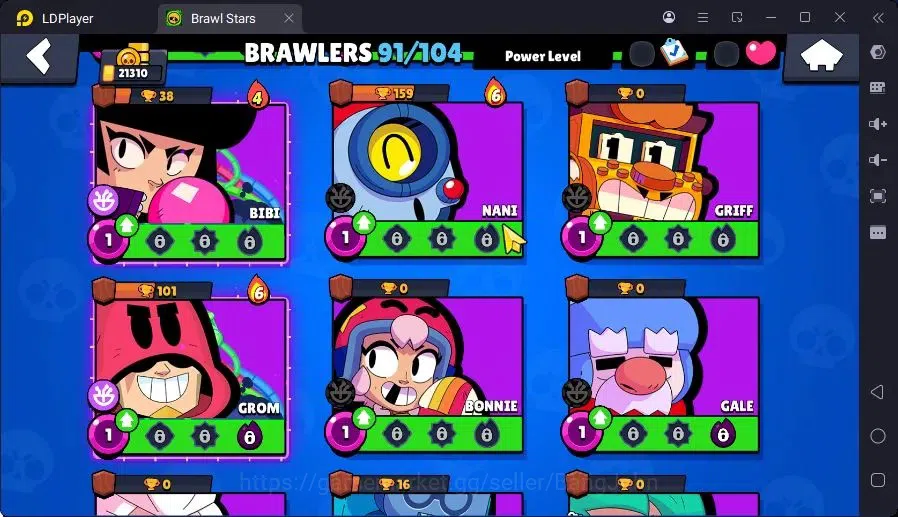 Brawl Stars Accounts Trophy 21310|22 Max Hc|6 Hc(Rico,Sc Poco,Kenji,Nita,Mortis,Bm Poco),12Legend,13Mythic skin|14599 13