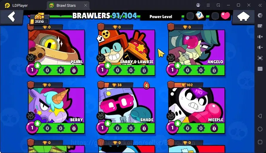 Brawl Stars Accounts Trophy 21310|22 Max Hc|6 Hc(Rico,Sc Poco,Kenji,Nita,Mortis,Bm Poco),12Legend,13Mythic skin|14599 15