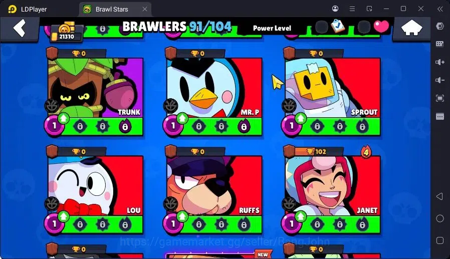 Brawl Stars Accounts Trophy 21310|22 Max Hc|6 Hc(Rico,Sc Poco,Kenji,Nita,Mortis,Bm Poco),12Legend,13Mythic skin|14599 16