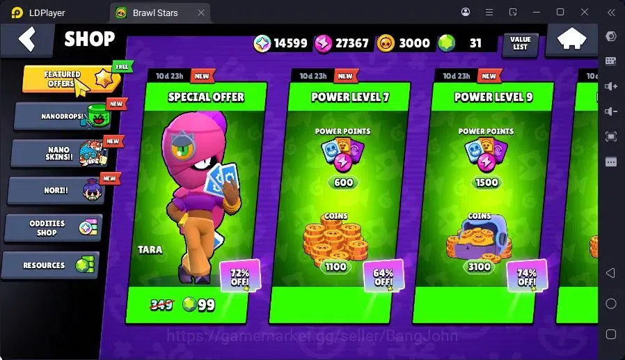 Brawl Stars Accounts Trophy 21310|22 Max Hc|6 Hc(Rico,Sc Poco,Kenji,Nita,Mortis,Bm Poco),12Legend,13Mythic skin|14599 4