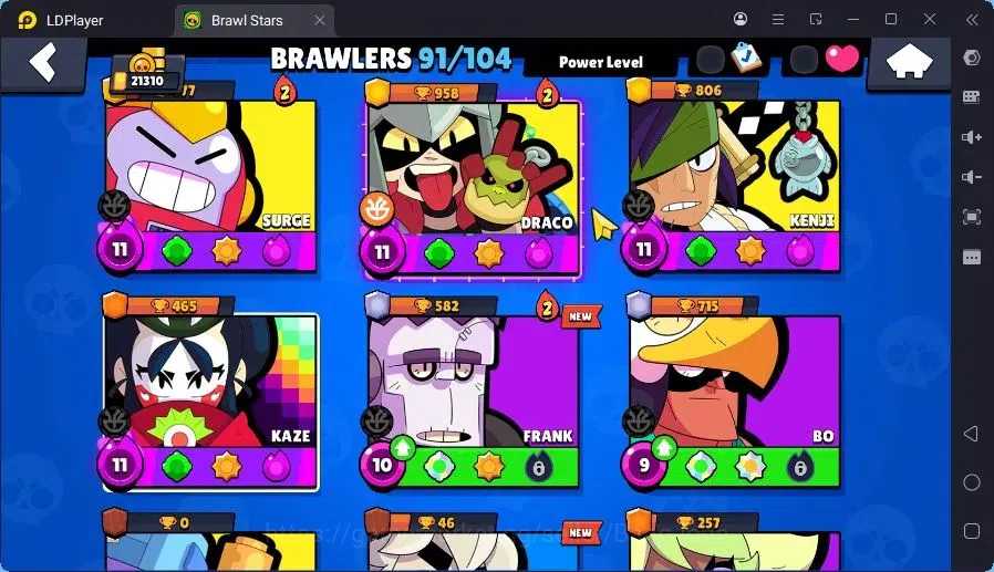 Brawl Stars Accounts Trophy 21310|22 Max Hc|6 Hc(Rico,Sc Poco,Kenji,Nita,Mortis,Bm Poco),12Legend,13Mythic skin|14599 8