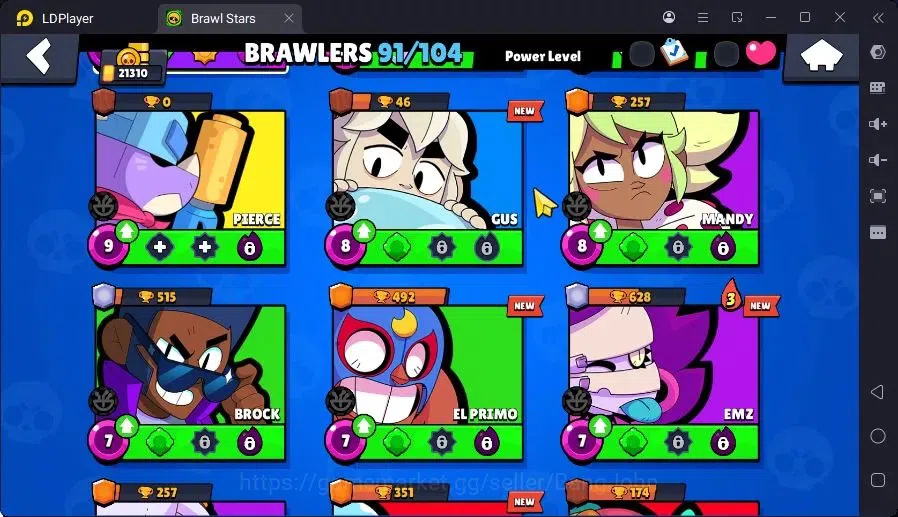 Brawl Stars Accounts Trophy 21310|22 Max Hc|6 Hc(Rico,Sc Poco,Kenji,Nita,Mortis,Bm Poco),12Legend,13Mythic skin|14599 9