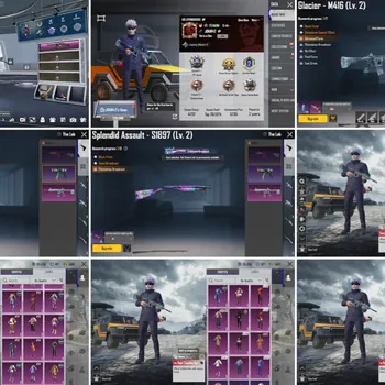 PUBG Mobile Accounts #157 | LV 62 -  SET |M416 GLACIER LV2 | S1897 SPLENDID ASSAULT LV2 3 WEAPON LAB ROYALE PASS A18 MAX