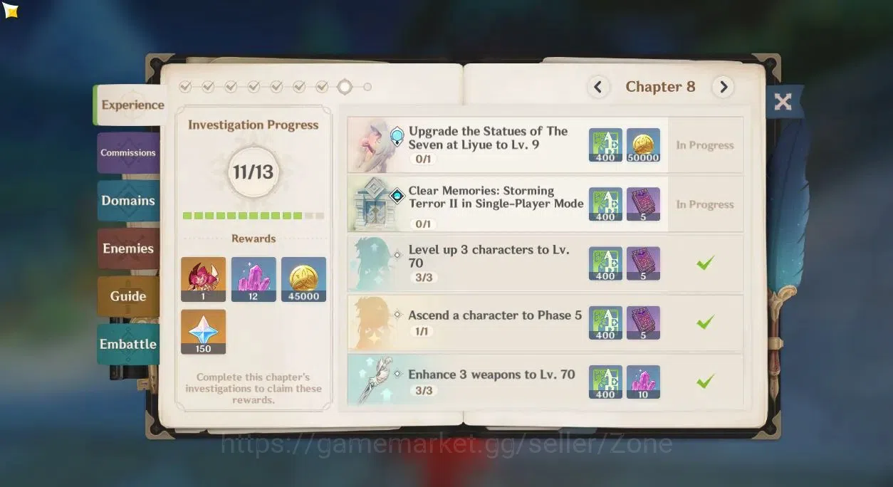 Genshin Impact Accounts Others ASIA|AR50|CHAR (Arlecchino,Varesa,Mizuki,Keqing,Dehya)+1(*5Wpn)|Check SS|TakeMail(GI751Z) 13
