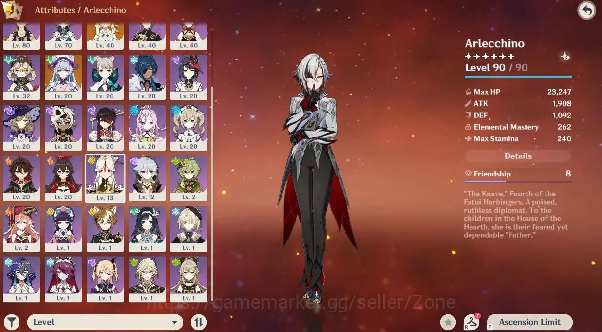 Genshin Impact Accounts Others ASIA|AR50|CHAR (Arlecchino,Varesa,Mizuki,Keqing,Dehya)+1(*5Wpn)|Check SS|TakeMail(GI751Z) 2