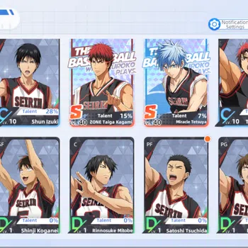 Kuroko's Basketball Street Rivals Accounts SEA|SV20|Lv 22|Shun Izuki A1,Taiga Kagami A1,Junpei Hyuga,Miracle