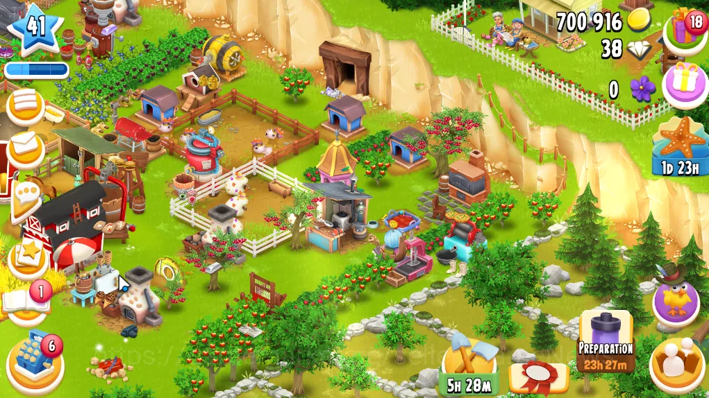 Hay Day Accounts Level 41 | Barn Storage 1100 + Silo Storage 625 | 700k Coins, 38 Diamonds |CN ON|Log Supercell ID|Take 2