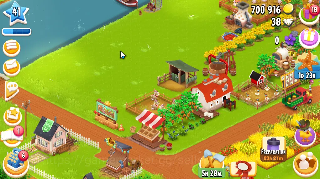 Hay Day Accounts Level 41 | Barn Storage 1100 + Silo Storage 625 | 700k Coins, 38 Diamonds |CN ON|Log Supercell ID|Take 4