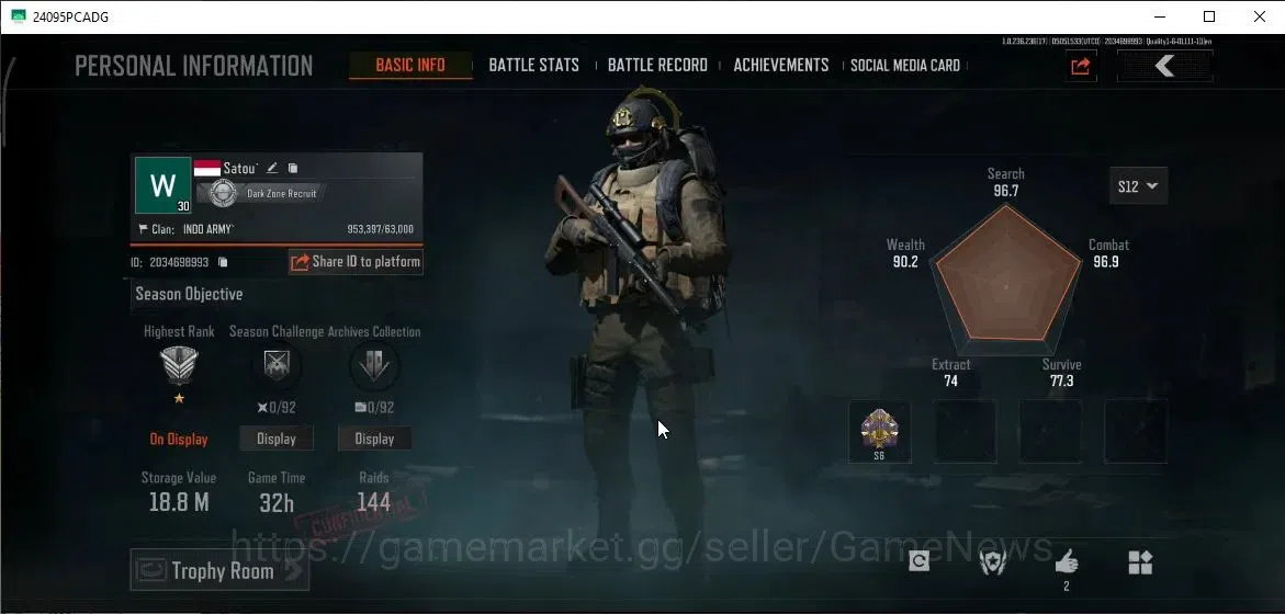 Arena Breakout Accounts MOBILE Lv30|SV 18,8M|CV 10,6M|SS Groza,GM AK12,Cer image 2
