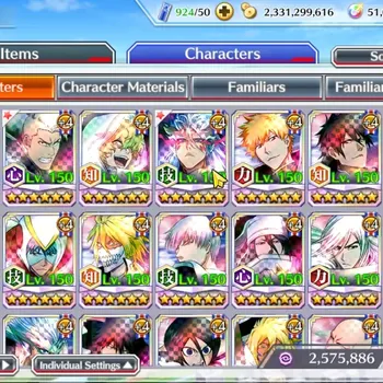 Bleach: Brave Souls Accounts Others Global|51K Orb|TYBW26 Shuhei,Kensei,Gremy,11th GrimJow,2 New Ichigo,10th Ichigo,UnlesVer