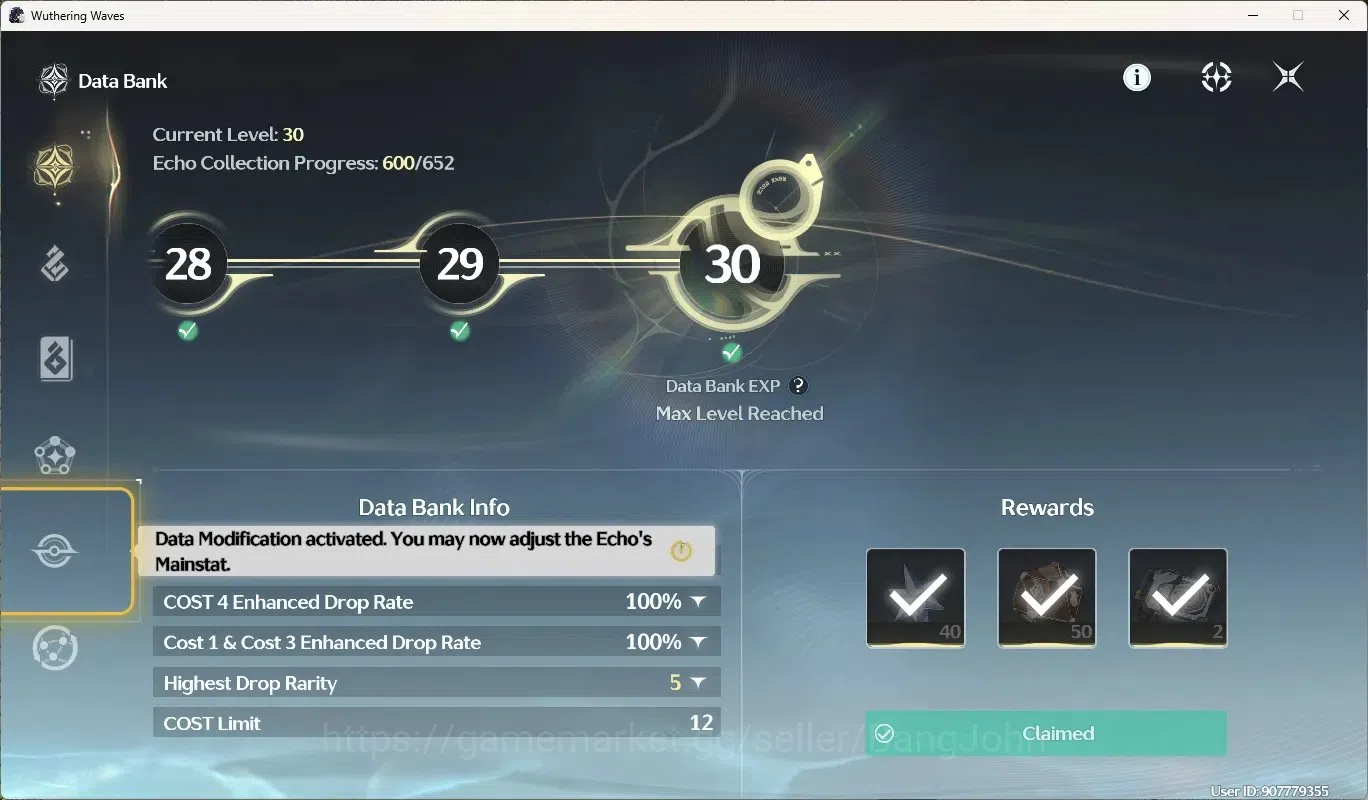 Wuthering Waves Accounts SEA|UL 53|Rank 6|2 Char Limited [Cartethyia Rc6]+S image 12