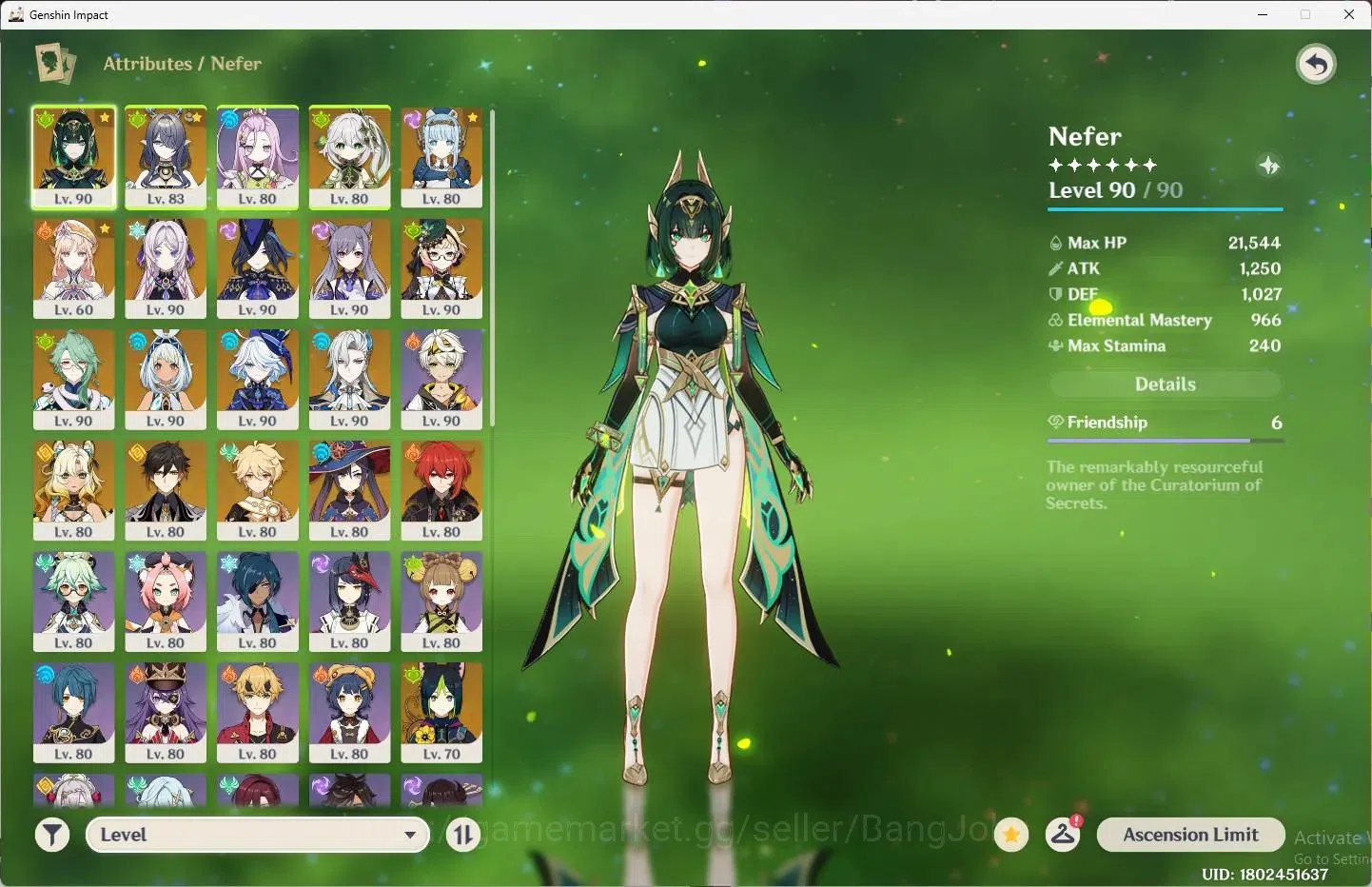 Genshin Impact Accounts ASIA | AR 58 |14 Limited + 7 Standar |[Nefer,Lauma image 2