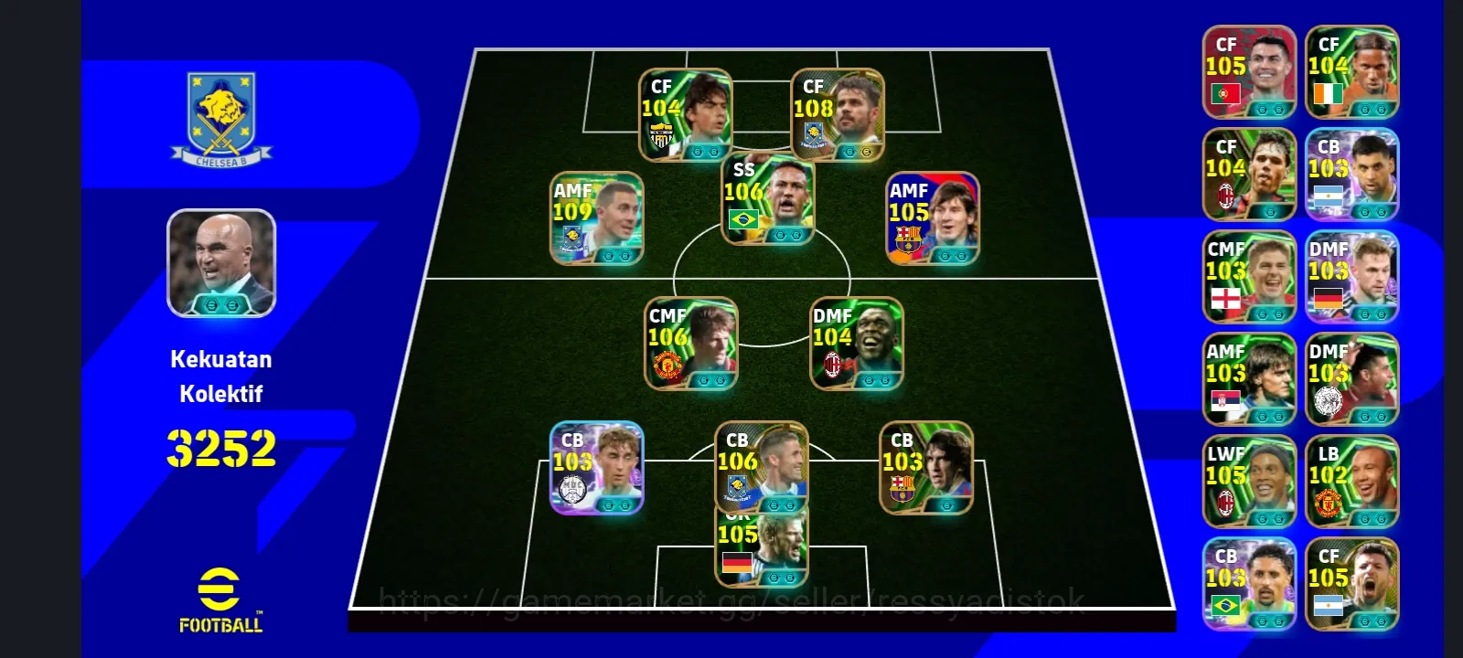 eFootball Accounts Legends & Iconic Players EFOOTBALL COLLECTIVE 3252+ | 10 MANAGER BOOSTER,STARTER READY TO PLAY,GG 1