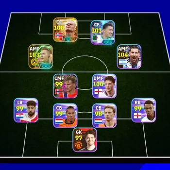 eFootball Accounts Legends & Iconic Players EFOOTBALL  COLLECTIVE STRENGTH 3103 • BIGTIME - HALLAND • READY TO PLAY • KONAMI