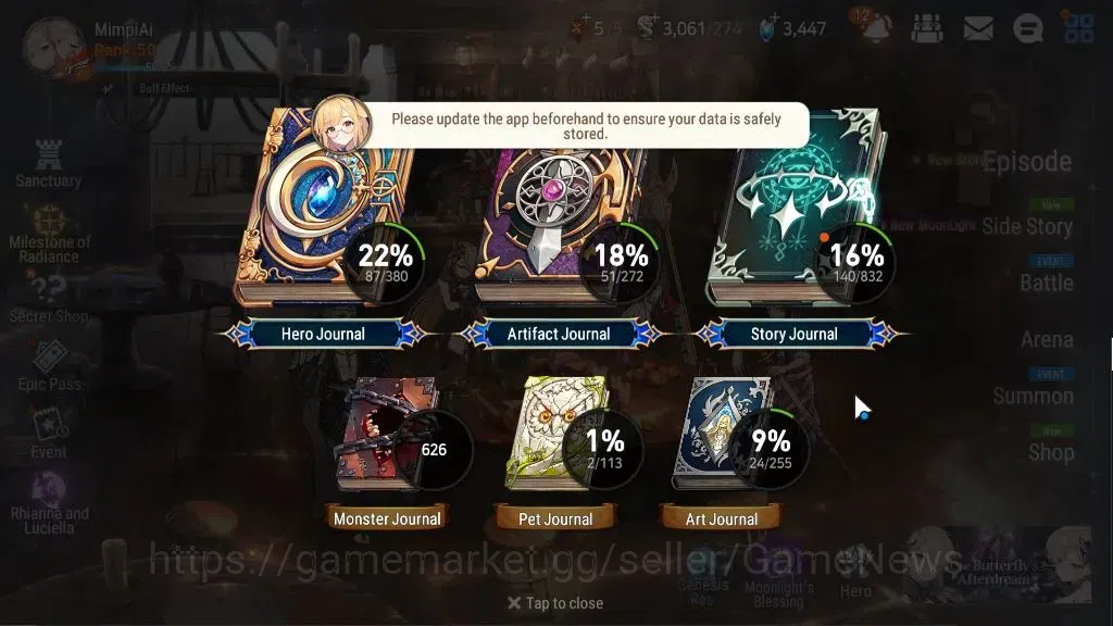Epic Seven Accounts Global Unverif|New Era|5ML(RhianaLuciel,RueleLight image 3