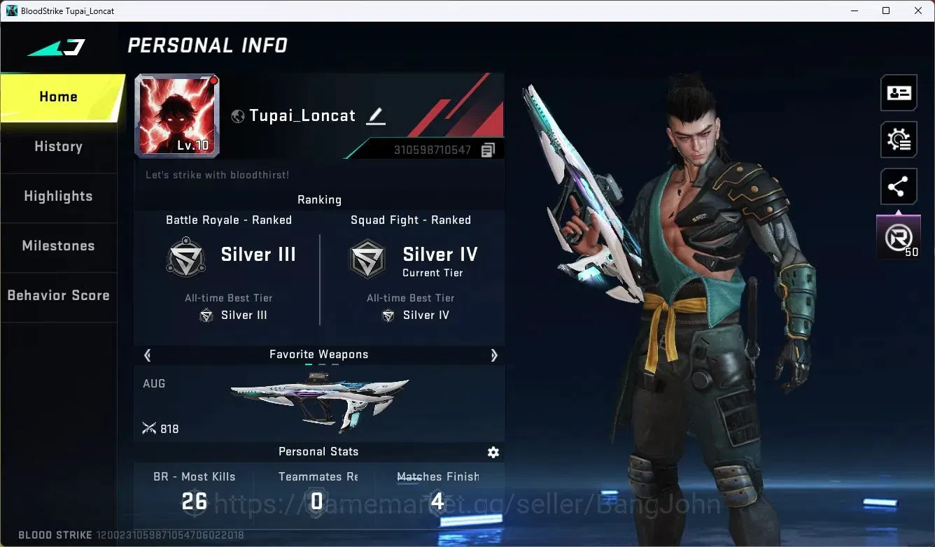 Blood Strike Accounts ASIA | 1 TR Striker | 1 ULTRA: AUG-Apocalypse | 5 image 2