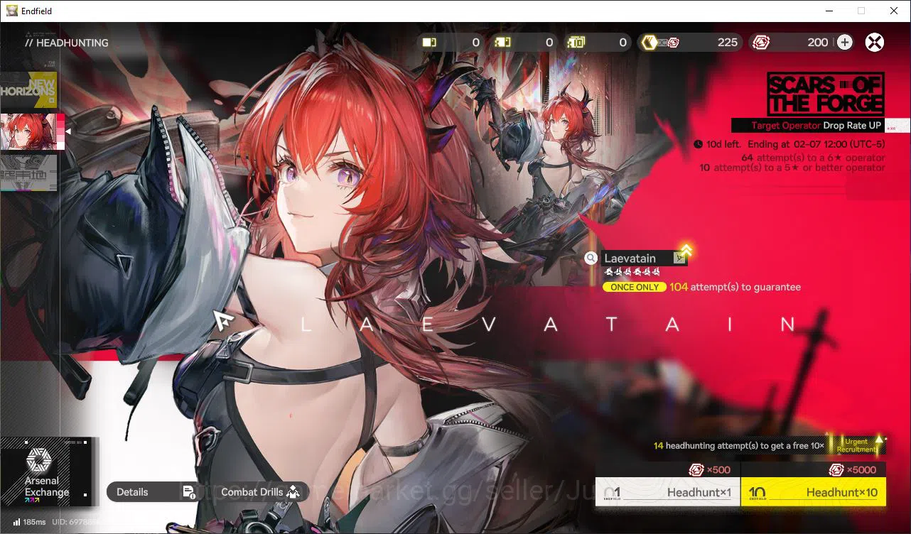 Arknights: Endfield Accounts NA/EU Lv2|1640 Arsenal|1SSR (Lifeng)+5SR Operators image 5