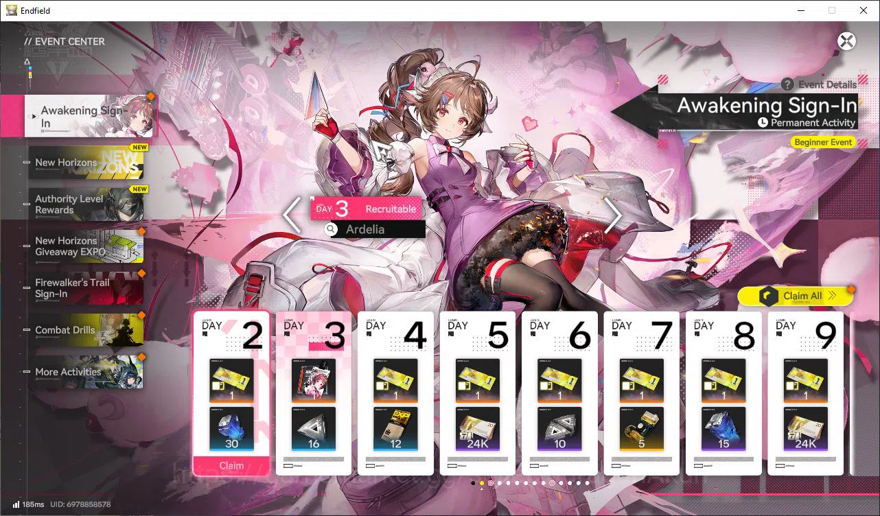 Arknights: Endfield Accounts NA/EU Lv2|1640 Arsenal|1SSR (Lifeng)+5SR Operators image 8