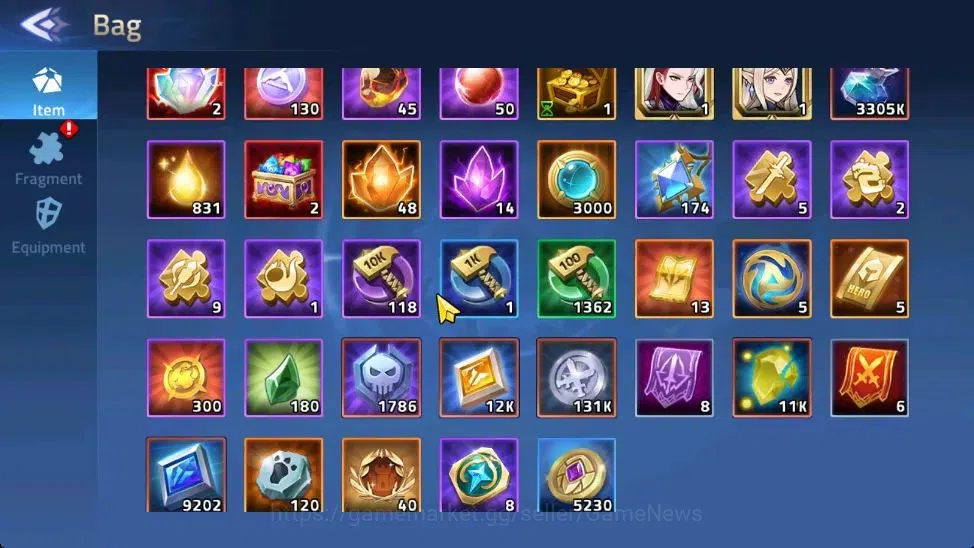 Mobile Legends: Adventure Accounts Sv 75xxx|VIP 5|Lvl 49|932K Power|Camp 27-8|Tower of Babel 260|Silvanna,Rista,Alice,A 13