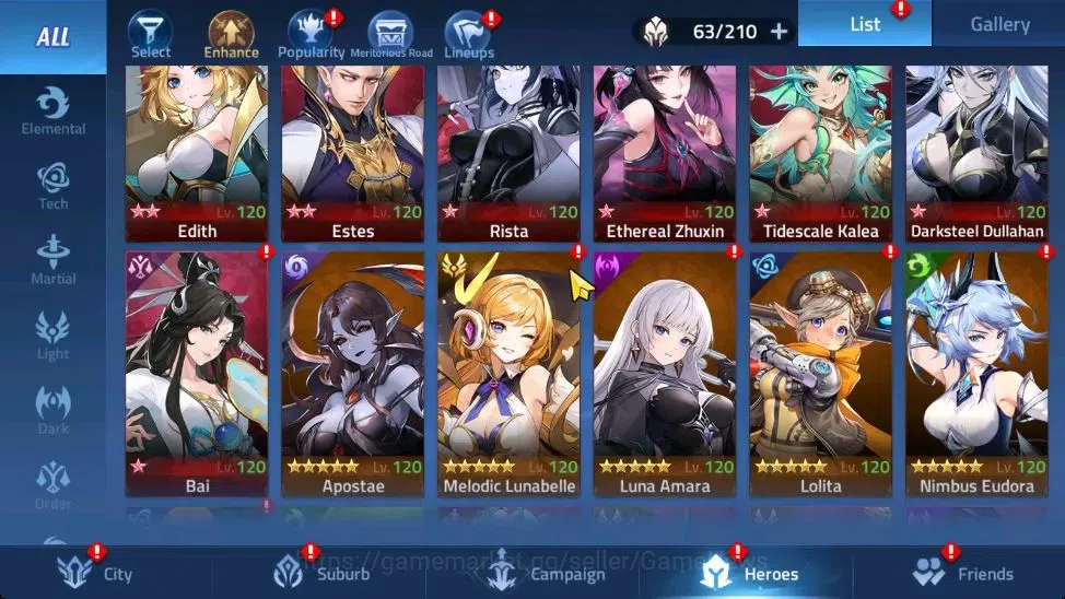 Mobile Legends: Adventure Accounts Sv 75xxx|VIP 5|Lvl 49|932K Power|Camp 27-8|Tower of Babel 260|Silvanna,Rista,Alice,A 4