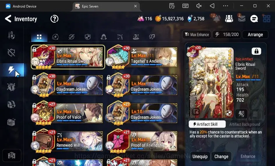 Epic Seven Accounts ASIA|23 ML(Salome,BArunka,Har setti,Ruele,Etc)+Rin image 17