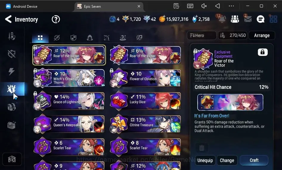 Epic Seven Accounts ASIA|23 ML(Salome,BArunka,Har setti,Ruele,Etc)+Rin image 18
