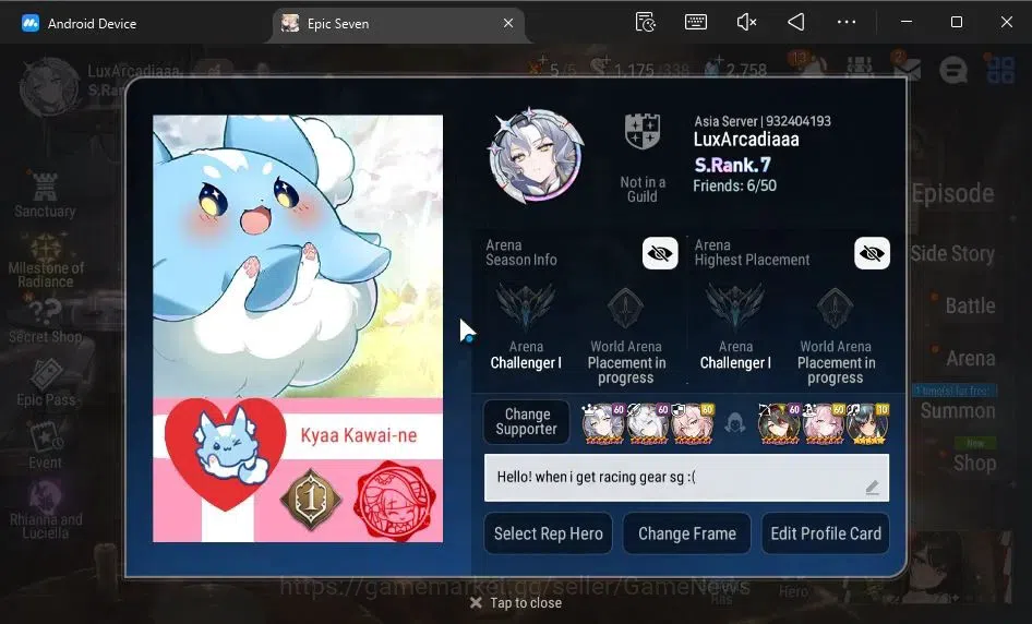 Epic Seven Accounts ASIA|23 ML(Salome,BArunka,Har setti,Ruele,Etc)+Rin image 2