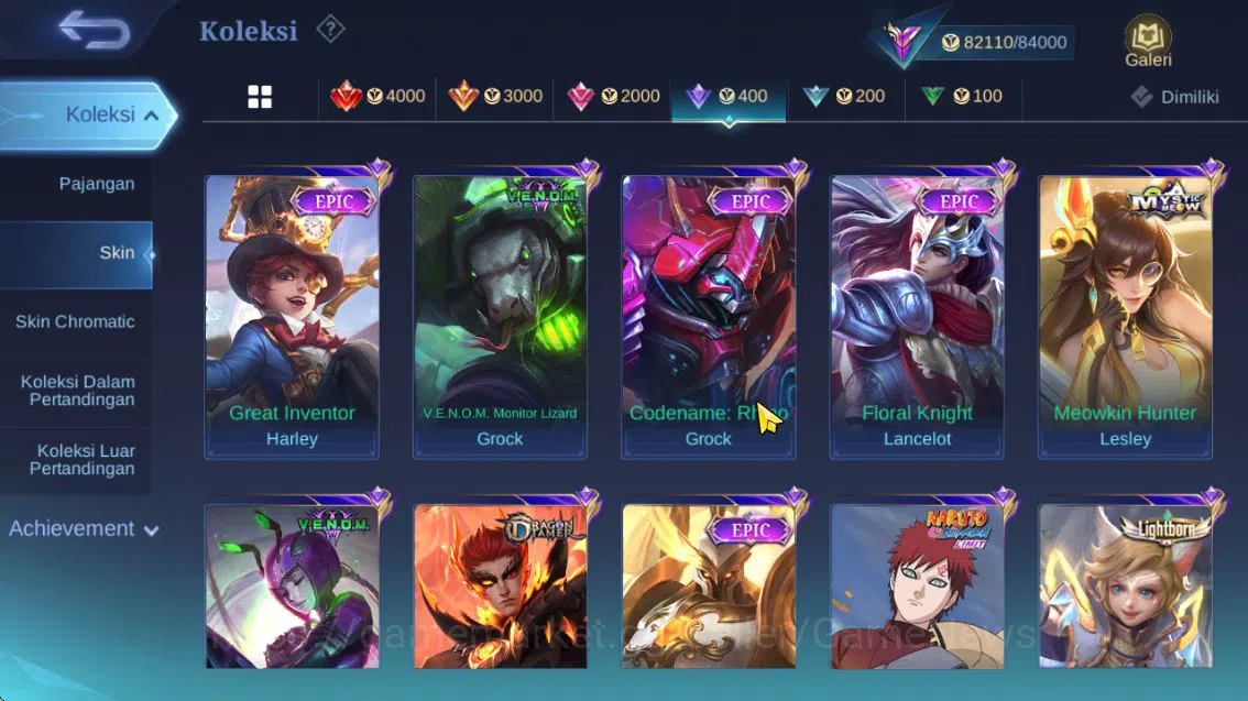 Mobile Legends: Bang Bang Accounts Hero 132|Skin 303|High Rank 108|Naruto[Julian,Vale image 12