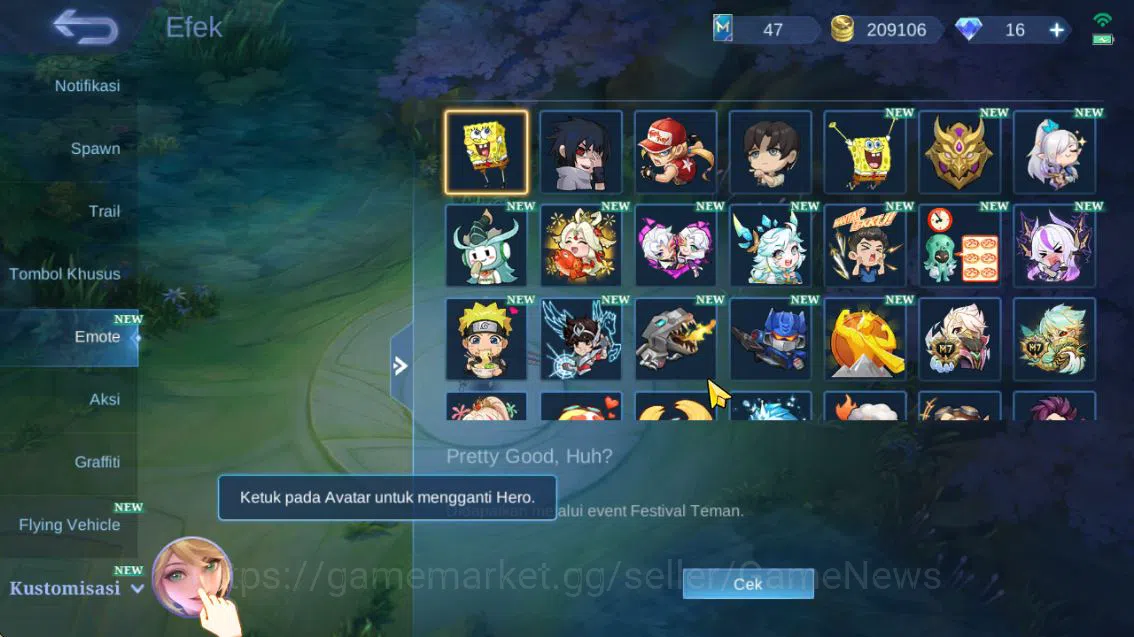 Mobile Legends: Bang Bang Accounts Hero 132|Skin 303|High Rank 108|Naruto[Julian,Vale image 20