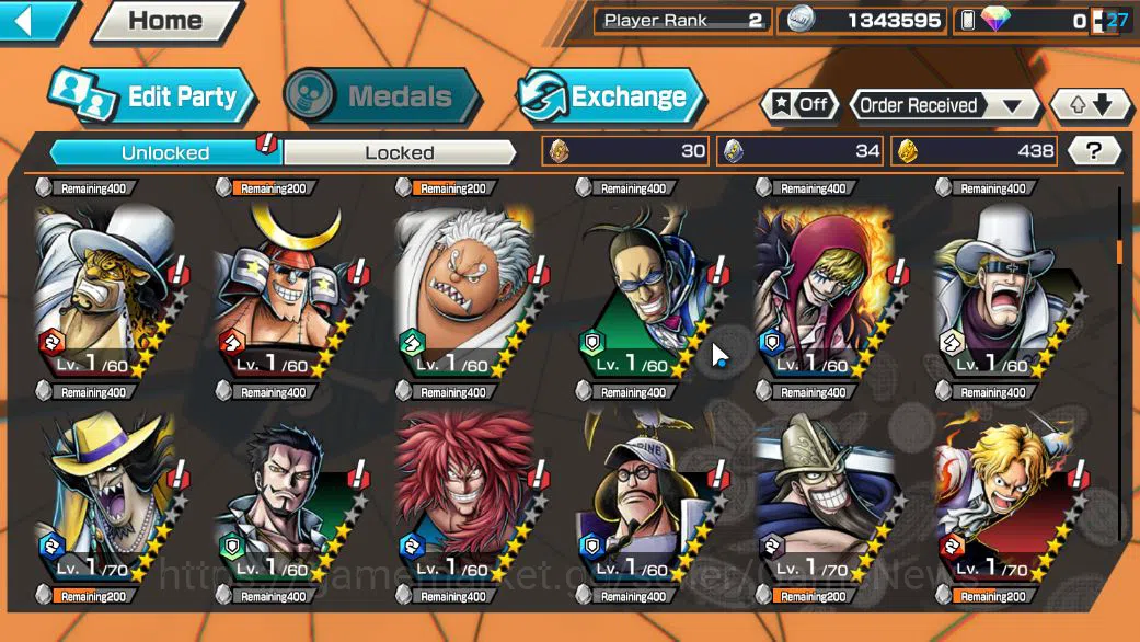 One Piece Bounty Rush Accounts Global|7 EX|BP Kuzan,KOP Gol D.Roger,G5 Monkey D.L image 6