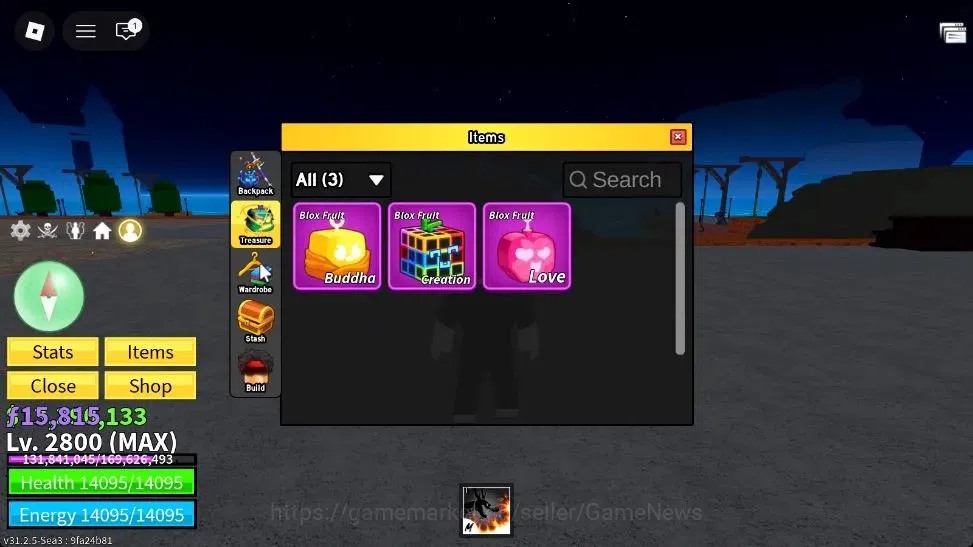 Roblox Accounts Blox Fruit |MAX Lv2800| 3,3M Beli 15k Frag| 1 Myth image 3