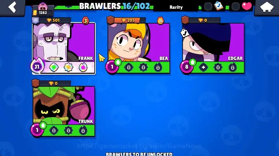 Brawl Stars Accounts 1282 Trophy|9K Bling|16 Brawlers 1 Max Lvl [Frank] image 10