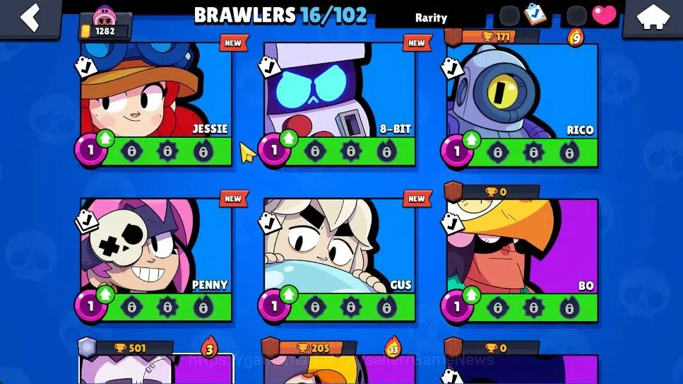 Brawl Stars Accounts 1282 Trophy|9K Bling|16 Brawlers 1 Max Lvl [Frank] image 9