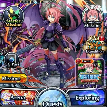 Grand Summoners Accounts Mid-Game Global|Rank 28|3 Ascend+2 TW|[Shizu,Combat Form Milim]+TW,Running Rabbit Rimuru|Lpot
