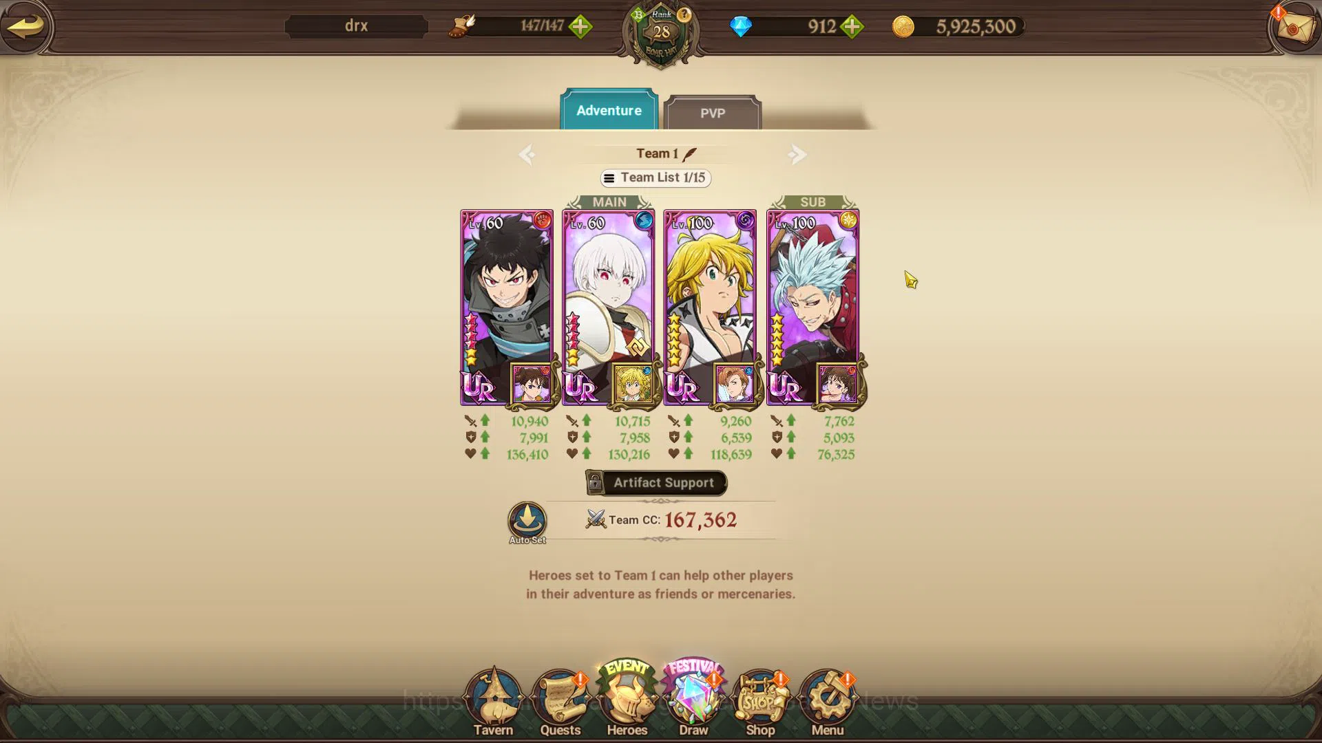 The Seven Deadly Sins: Grand Cross Accounts Asia|642K CC|Starter Ch4|912 DM|2 UR+Collab Fire F image 6
