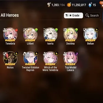 Epic Seven Accounts Starter Global Unverif|Starter 5ML(Notos,Belian,TMLuluca,TEKayron,WMTenebria)|PoH+Bless