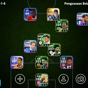 eFootball Accounts Others Mobile|PW 3160|New LionelMessiShowT,AdrianoPES6,JoeyPelupessyShow T,Kevin Bruyne Show T,Michael