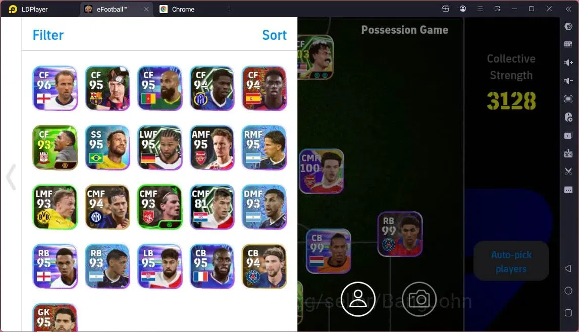 eFootball Accounts Legends & Iconic Players Mobile |PW 3128|Bigtime Hazard|Epic 2