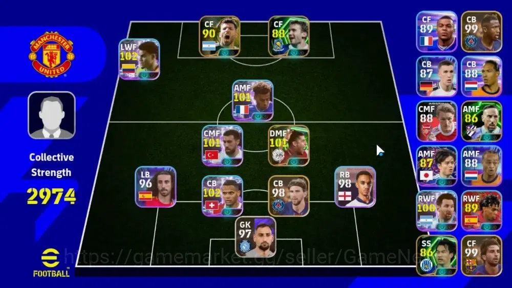 eFootball Accounts Legends & Iconic Players Android|8 Show Time Luis Diaz,Manuel Akanji,Orkun Kokcu,Desire Doue|6 Epic Frank 1